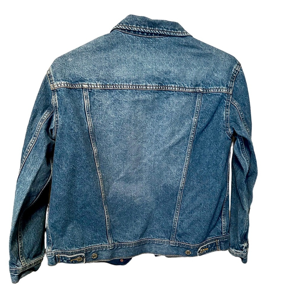 🌞 Old Navy Boyfriend Blue Jean Jacket Size S - Picture 4 of 4